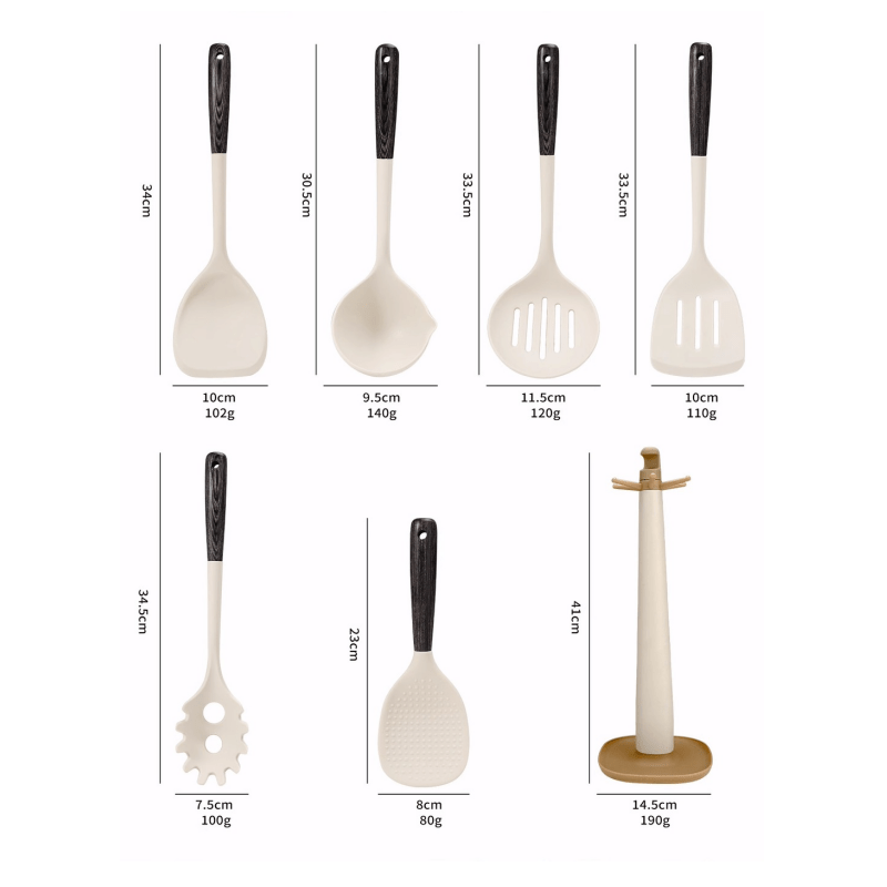 Silicone Spatula for Household Non Stick Pans | Food Grade High-temperature Resistant Kitchenware Set by xiaotianlai