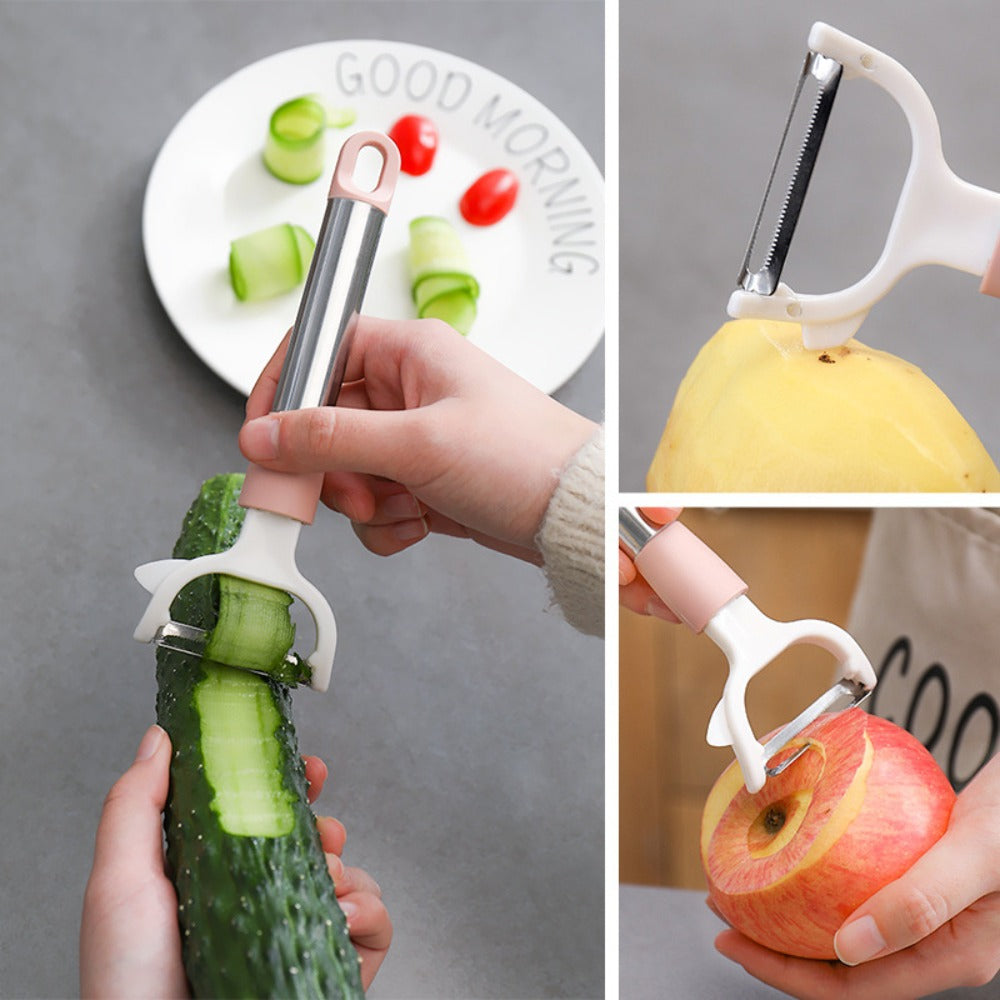 Multifunctional Pairing Knife Scraper Household Kitchen Long Handle Creative Potato Pairing Knife Apple Tool Peeler