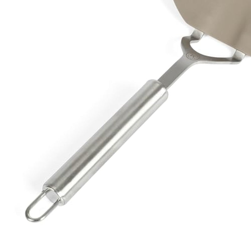 Richburn Large Slotted Pancake Turner with Non-Slip Nylon Flipper - Heavy-Duty Spatula Suitable for Flipping Pancakes, Fish, Omelettes, Serving - Dishwasher, Nonstick-Friendly, Hollow Handle (6.5-inch)