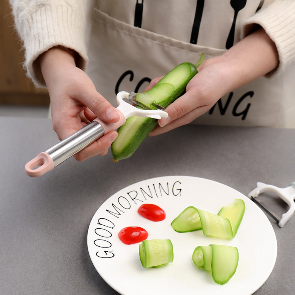 Multifunctional Pairing Knife Scraper Household Kitchen Long Handle Creative Potato Pairing Knife Apple Tool Peeler