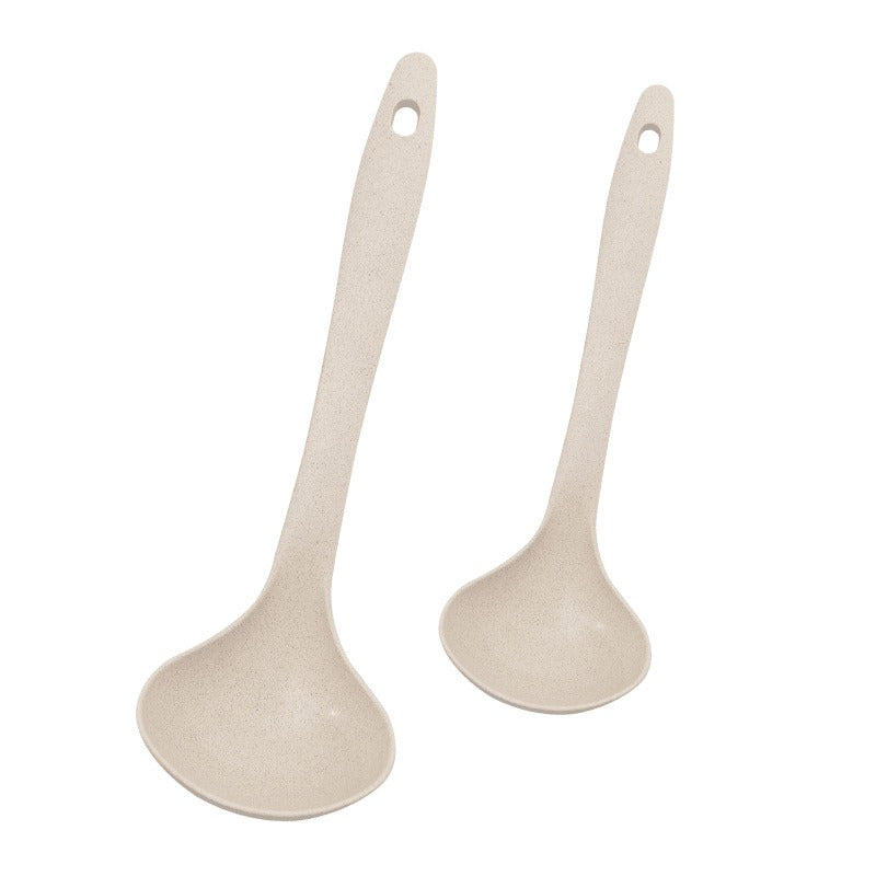 Household Porridge Porridge Kitchen Japanese Spoon Plastic Large Spoon Wheat Straw Long Handle Large Soup Spoon