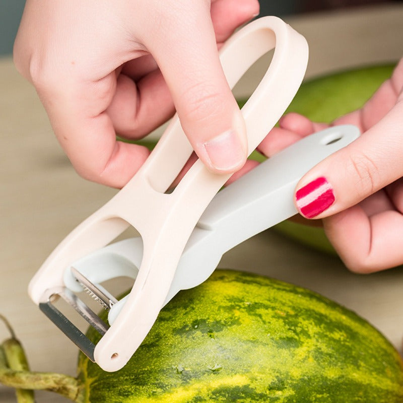 A Versatile 2-In-1 Paring Knife Designed for Peeling Melons And Fruits, Featuring a Dual-Piece Set That Includes a Fruit Knife And a Peeler