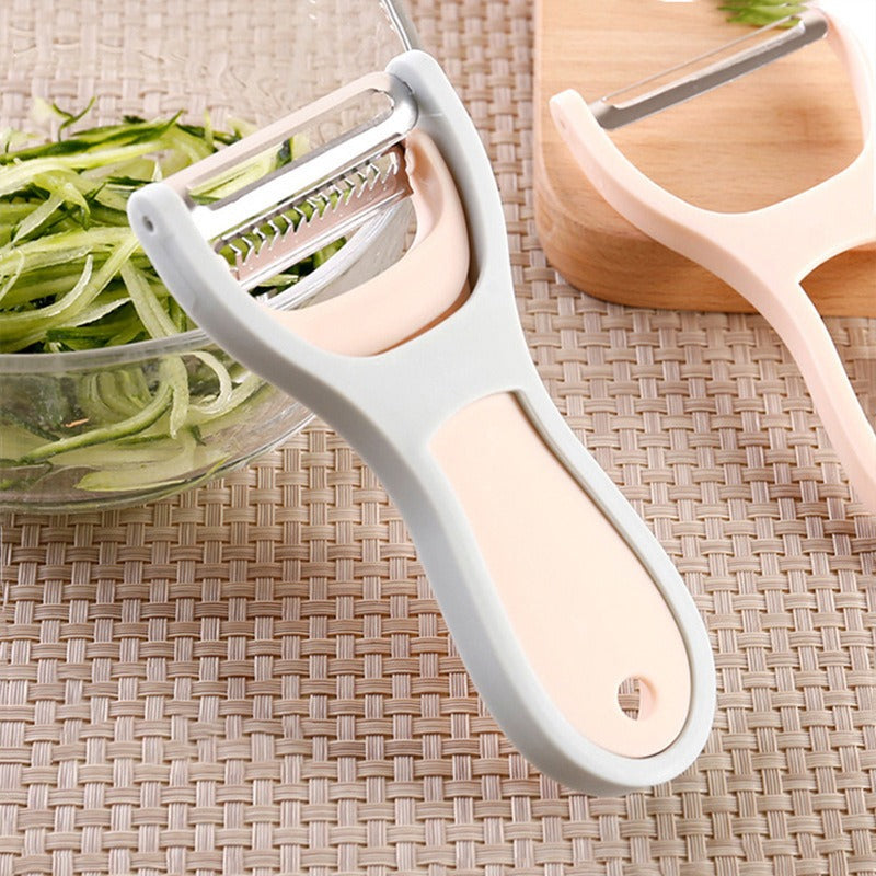 A Versatile 2-In-1 Paring Knife Designed for Peeling Melons And Fruits, Featuring a Dual-Piece Set That Includes a Fruit Knife And a Peeler
