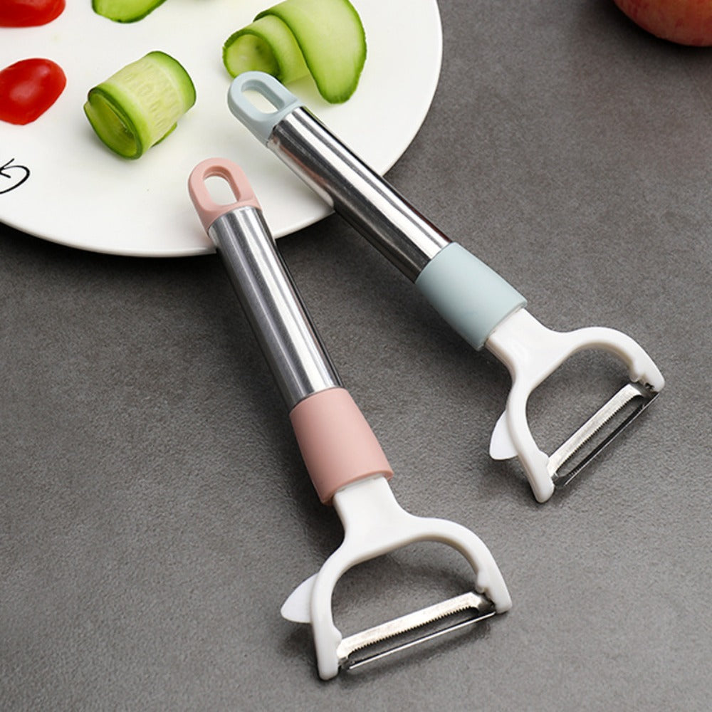 Multifunctional Pairing Knife Scraper Household Kitchen Long Handle Creative Potato Pairing Knife Apple Tool Peeler