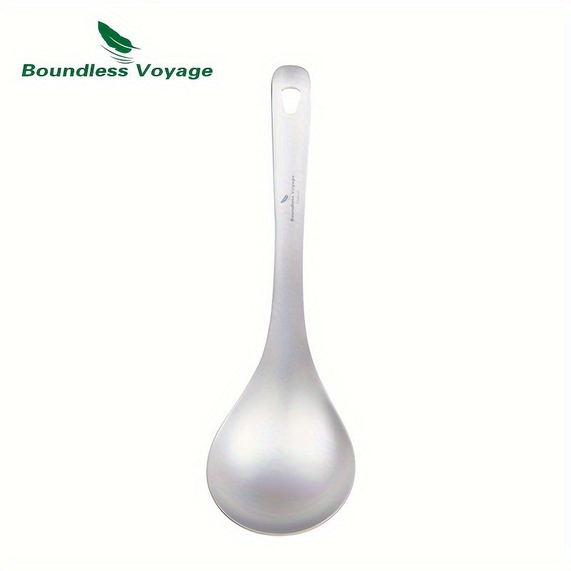 Pure Titanium Soup Spoon Outdoor Spoon Extended Handle Ironing Camping Spatula Camping Rice Spoon Cooking Spoon 1\u002FPcs