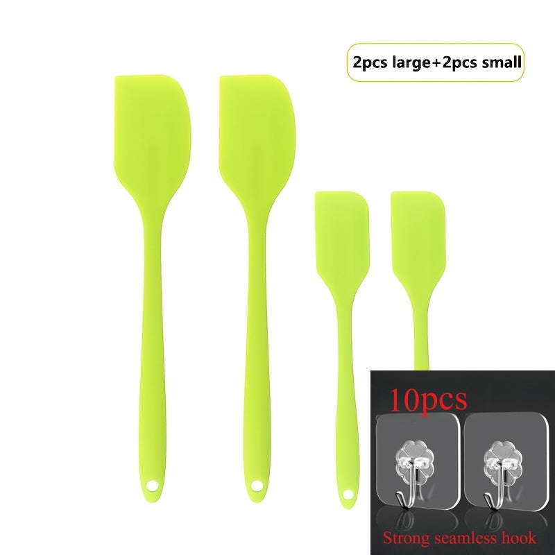 10+pcs4pcs Classic Scraping Tools - Heat Resistant and Non-Slip, Large and Small Non-Stick Kitchen Scraping Tools, Mixing Cream Butter Cake Scraping Tools, Cooking Kitchen Accessories, Reusable Baking Tools for Cooking Baking Mix, Dishwasher Safe