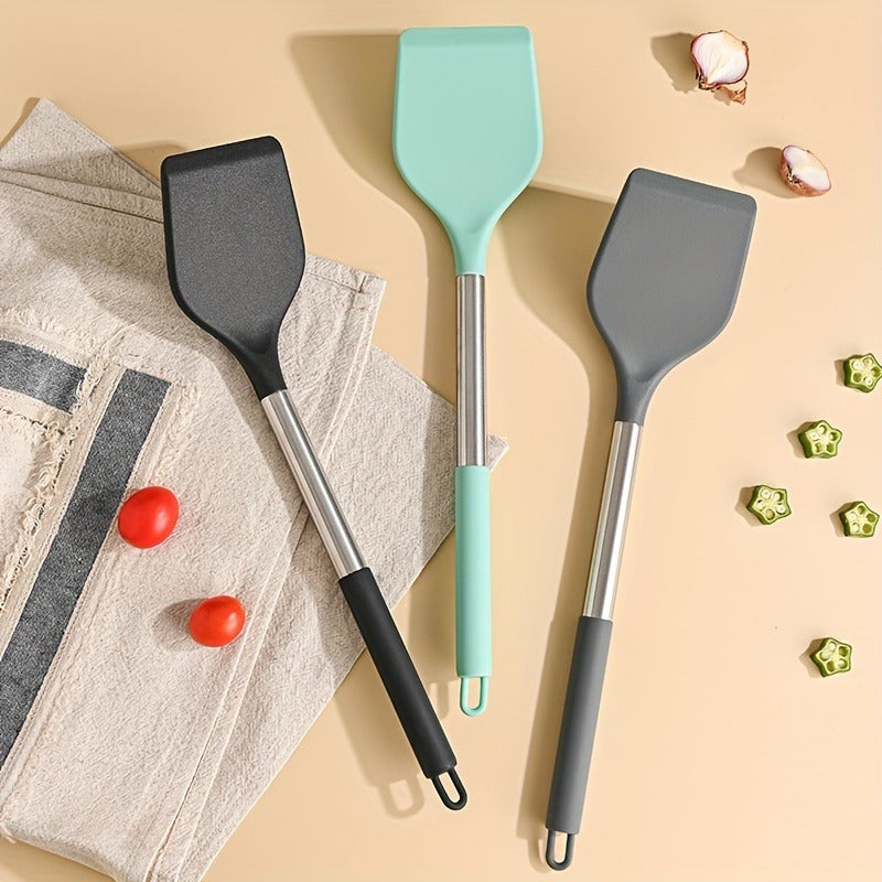 1pc Kitchen Tool Spatula Handle Cooking Spatula Heat-Resistant Flat Bottomed Pan Non-Stick Pan Special Stir-Fry Spatula