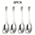 2\u002F4pcs Custom Text Elegant Stainless Steel Soup Spoons, Heavy Flat-Bottomed Spoons, Silvery\u002FGolden, Dessert Spoons, Suitable for Restaurants, Home Kitchens, Offices, And Holidays, Polished Surface, Dishwasher Safe, Christmas Gift