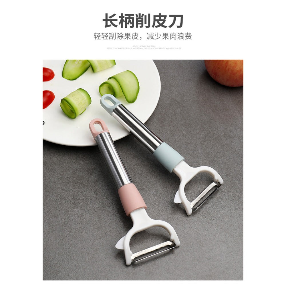 Multifunctional Pairing Knife Scraper Household Kitchen Long Handle Creative Potato Pairing Knife Apple Tool Peeler