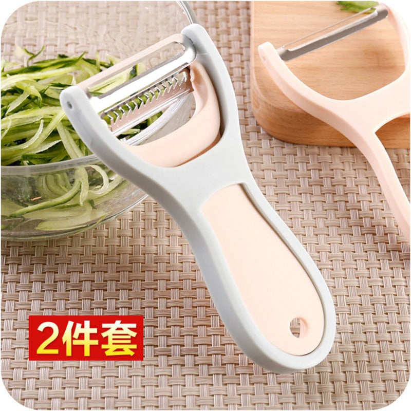 A Versatile 2-In-1 Paring Knife Designed for Peeling Melons And Fruits, Featuring a Dual-Piece Set That Includes a Fruit Knife And a Peeler